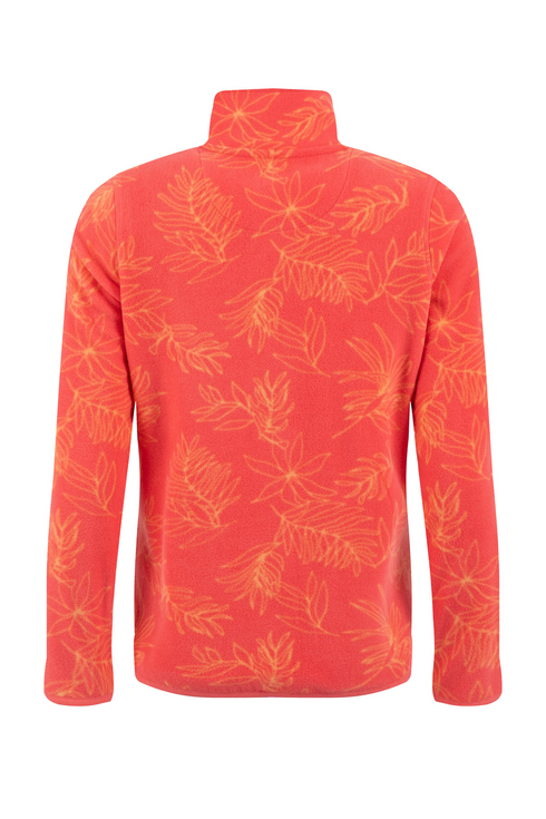 Weird Fish Rochelle Full Zip Printed Microfleece Flamingo Pink Brushed Fabric 204093