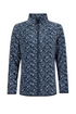 Weird Fish Rochelle Full Zip Printed Microfleece Night Blue Brushed Fabric 204093