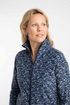 Weird Fish Rochelle Full Zip Printed Microfleece Night Blue Brushed Fabric 204093