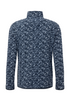 Weird Fish Rochelle Full Zip Printed Microfleece Night Blue Brushed Fabric 204093