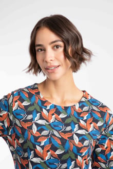 Weird Fish Starshine Printed Cotton Jersey Dress 204301 - Koi Orange