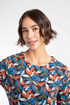 Weird Fish Starshine Printed Cotton Jersey Dress 204301 - Koi Orange