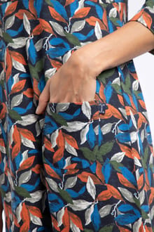 Weird Fish Starshine Printed Cotton Jersey Dress 204301 - Koi Orange