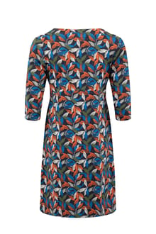 Weird Fish Starshine Printed Cotton Jersey Dress 204301 - Koi Orange