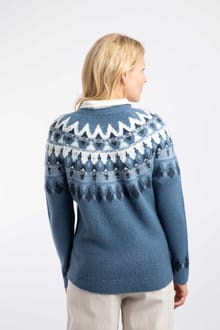 Weird Fish Lowell Fair Isle Knit Jumper 204322ASHBLU - Ash Blue