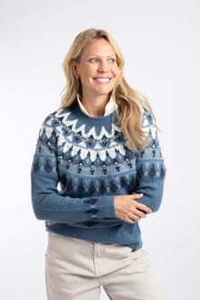 Weird Fish Lowell Fair Isle Knit Jumper 204322ASHBLU - Ash Blue