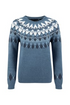 Weird Fish Lowell Fair Isle Knit Jumper 204322ASHBLU - Ash Blue