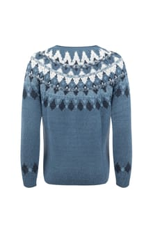 Weird Fish Lowell Fair Isle Knit Jumper 204322ASHBLU - Ash Blue