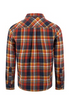 Weird Fish Broxton Long-Sleeve Herringbone Check Shirt 204347 - Dark Navy / Orange