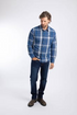 Weird Fish Lando Long Sleeve Cotton Check Shirt 204349 - Bright Navy