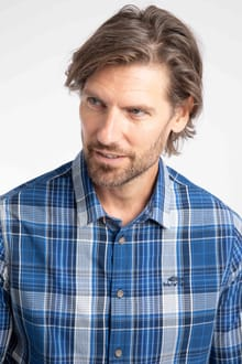 Weird Fish Lando Long Sleeve Cotton Check Shirt 204349 - Bright Navy