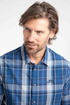 Weird Fish Lando Long Sleeve Cotton Check Shirt 204349 - Bright Navy