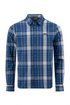 Weird Fish Lando Long Sleeve Cotton Check Shirt 204349 - Bright Navy
