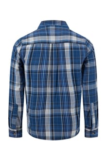 Weird Fish Lando Long Sleeve Cotton Check Shirt 204349 - Bright Navy
