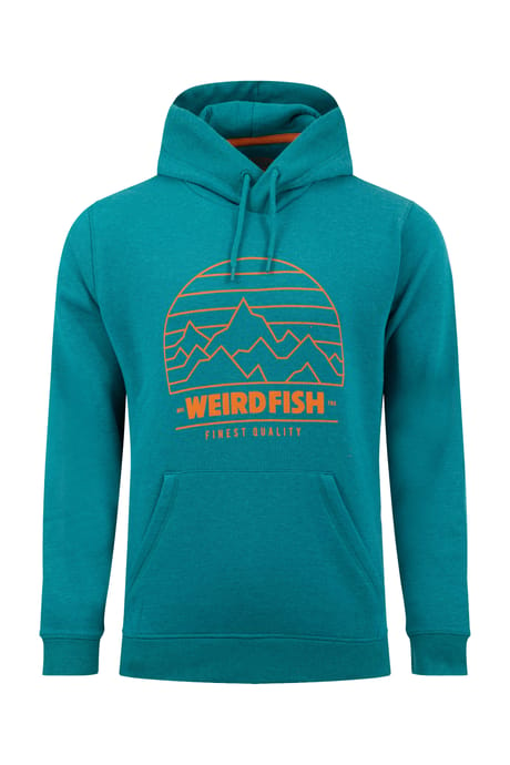 Weird Fish Wills Front Print Graphic Hoodie 204352 DPTEA - Deep Teal