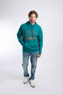 Weird Fish Wills Front Print Graphic Hoodie 204352 DPTEA - Deep Teal