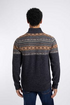 Weird Fish Larner 1/4 Zip Wool Blend Fair Isle Jumper 204355 MIDN - Midnight
