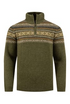 Weird Fish Larner 1/4 Zip Wool Blend Fair Isle Jumper 204355 WINGR - Winter Green