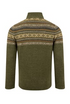 Weird Fish Larner 1/4 Zip Wool Blend Fair Isle Jumper 204355 WINGR - Winter Green