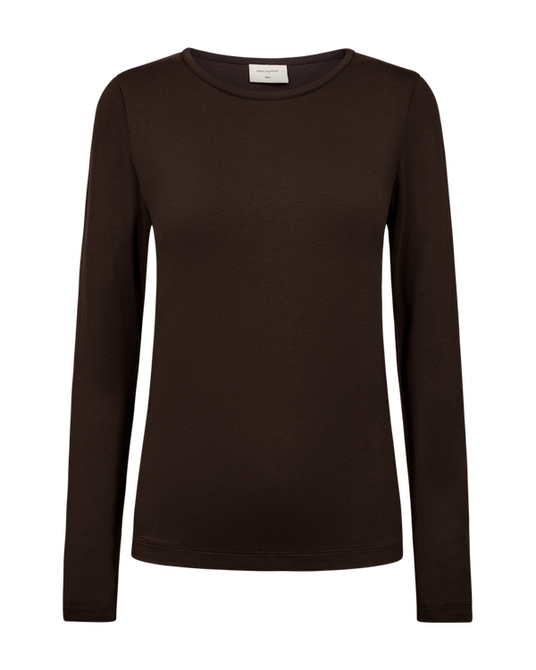 Freequent FQLIANA Long-Sleeve Jersey Top 205298 Mole Brown