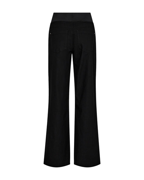 Freequent FQSHANTAL Power Stretch Wide Leg Pants 205439 BLK - Black