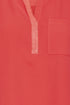 Fransa FRZawov Blouse Hibiscus Red Short Sleeve V-Notch Neck 20603737