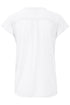 Fransa FRZawov Blouse Antique White Short Sleeve V-Notch Neck 20603737