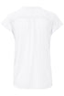 Fransa FRZawov Blouse Antique White Short Sleeve V-Notch Neck 20603737