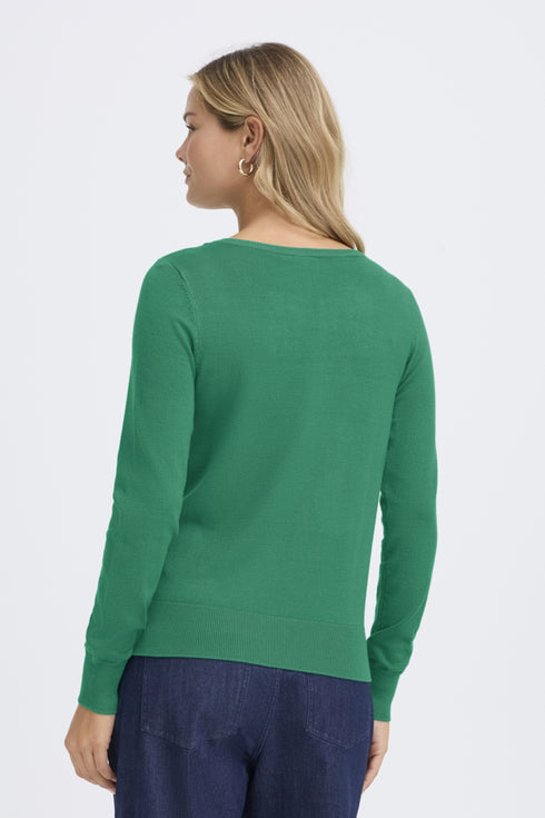 Fransa FRZubasic Soft-Touch Slim Fit Cardigan – Bosphorus Green – 20604187