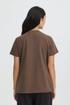 Fransa Womens Zashoulder Short Sleeve T-Shirt 20605388 - Rain Drum Brown