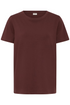 Fransa Womens Zashoulder Short Sleeve T-Shirt 20605388 - Rum Raisin / Red