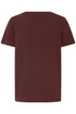 Fransa Womens Zashoulder Short Sleeve T-Shirt 20605388 - Rum Raisin / Red