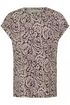 Fransa FRSEEN Printed Short Sleeve T-Shirt 20610634 AB - Aura Bloom Hot Fudge / Brown