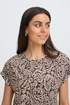 Fransa FRSEEN Printed Short Sleeve T-Shirt 20610634 AB - Aura Bloom Hot Fudge / Brown