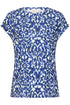 Fransa FRSEEN Floral Jersey T-Shirt – Boho Bloom Navy & Green – 20610634