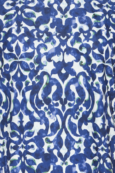 Fransa FRSEEN Floral Jersey T-Shirt – Boho Bloom Navy & Green – 20610634
