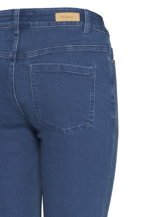Fransa FRLUXE Mid-Rise Straight Leg Jeans – Mid Blue 30 – 20613554