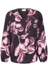 Fransa Ariana Long Sleeve Floral V-Neck Blouse 20614542 HP - Hp Floral Peachskin / Pink
