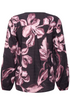 Fransa Ariana Long Sleeve Floral V-Neck Blouse 20614542 HP - Hp Floral Peachskin / Pink