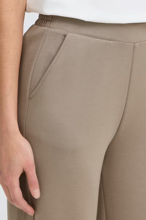 Fransa FRAURORA Wide Leg Trousers Mountain Trail Brown 7/8 Length 20615493