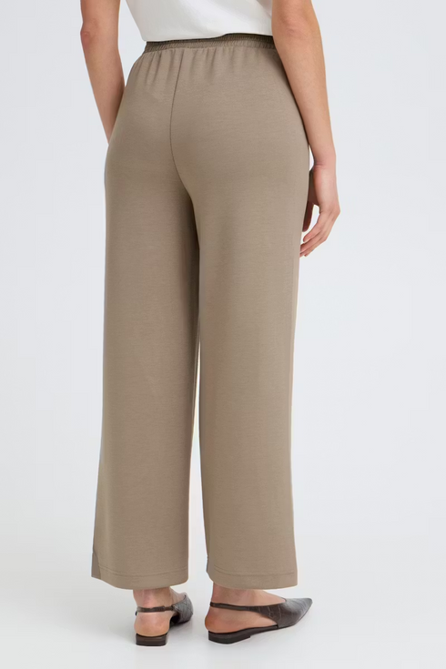 Fransa FRAURORA Wide Leg Trousers Mountain Trail Brown 7/8 Length 20615493