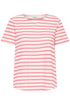 Fransa Womens Lotus Stripe/Pink FRJOSIE Striped T-Shirt 20615550