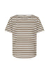 Fransa Womens Mountain Stripe/Brown FRJOSIE Striped T-Shirt 20615550