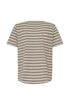 Fransa Womens Mountain Stripe/Brown FRJOSIE Striped T-Shirt 20615550