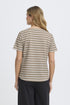 Fransa Womens Mountain Stripe/Brown FRJOSIE Striped T-Shirt 20615550