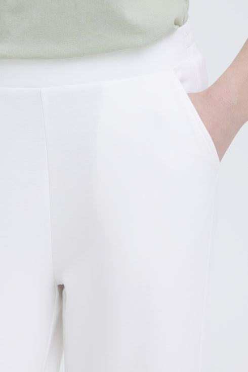 Fransa FRAURORA Soft-Touch Wide Leg Casual Trousers – Whisper White – 20615556