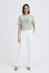 Fransa FRAURORA Soft-Touch Wide Leg Casual Trousers – Whisper White – 20615556
