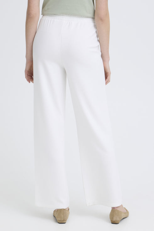 Fransa FRAURORA Soft-Touch Wide Leg Casual Trousers – Whisper White – 20615556