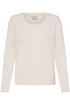Fransa Womens Clea Long Sleeve T-Shirt 20618125 - Oatmeal Melange