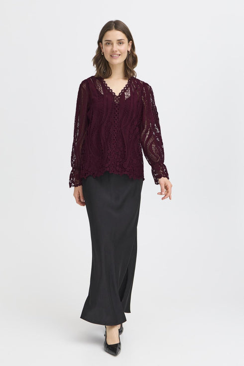 Fransa FRBELLE Lace Blouse 20617058